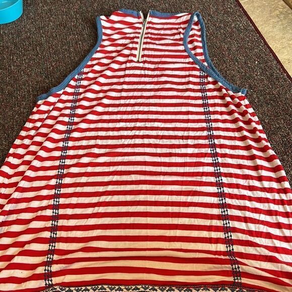 Thml red and white medium tank top - Picture 6 of 7